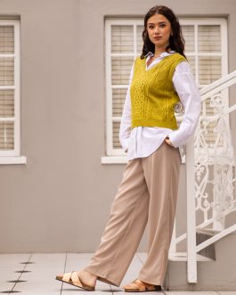 Ladies Wide Leg Pants (P110325)