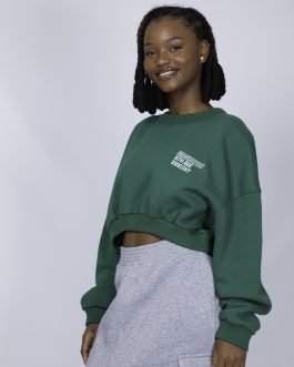 Ladies’ Cropped Fleece Crew Neck